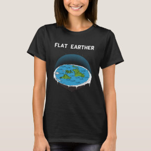 Platte Aarde Platte Aarde Kaart Samenzwering 3 T-shirt