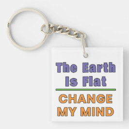 Platte Aarde Sleutelhanger