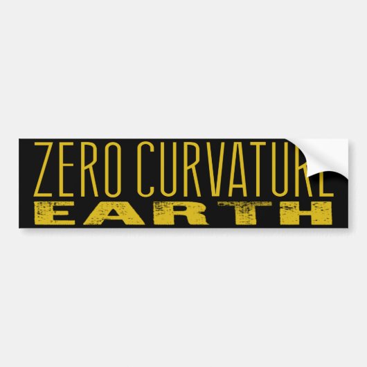 Platte Aarde (Zero Curvature Earth) Bumpersticker (Voorkant)
