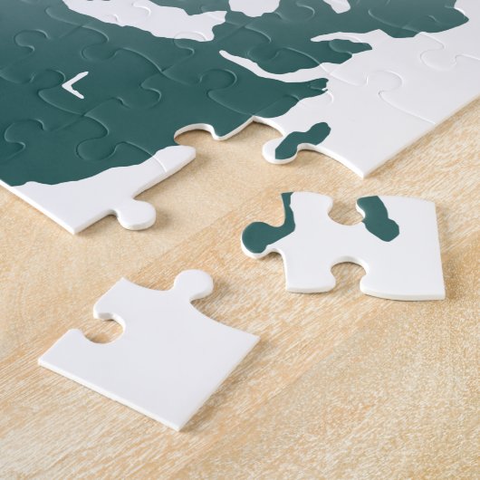 Platte aardenkaart, Azimuthal Equidistant Map Zete Legpuzzel (Zijkant)