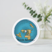 Platte aardenkaart kaart (Staand voorkant)