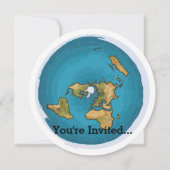 Platte aardenkaart kaart (Voorkant)