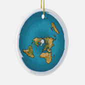 Platte aardenkaart keramisch ornament (Rechts)