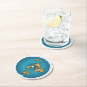 Platte aardenkaart ronde kartonnen onderzetter (Insitu)