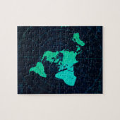 Platte aardkaart (Azimuthal equidistant projection Legpuzzel (Horizontaal)