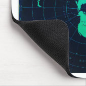 Platte aardkaart (Azimuthal equidistant projection Muismat (Hoek)