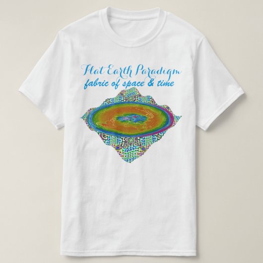 Platte aardparadigmastof van ruimte en tijd $ 14,9 t-shirt (Design voorkant)