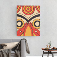 Platte Azteekse Stam Canvasprint