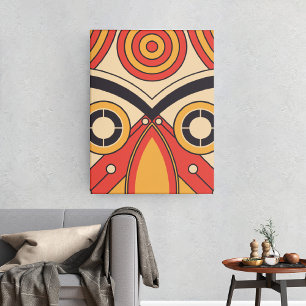 Platte Azteekse Stam Canvasprint Canvas Afdruk
