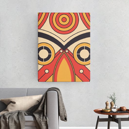 Platte Azteekse Stam Canvasprint Canvas Afdruk