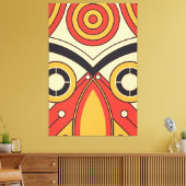 Platte Azteekse Stam Canvasprint Canvas Afdruk (Insitu (Woonkamer))