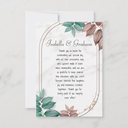 Platte bedankkaart (Voorkant)