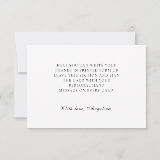 Platte bedankkaart (Achterkant)