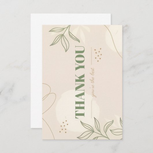 Platte bedankkaart (Voorkant / Achterkant)