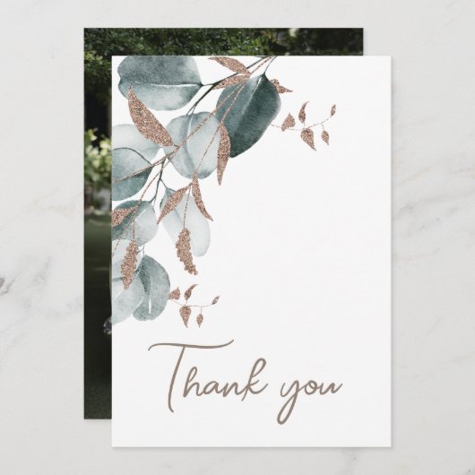 Platte bedankkaart (Voorkant / Achterkant)