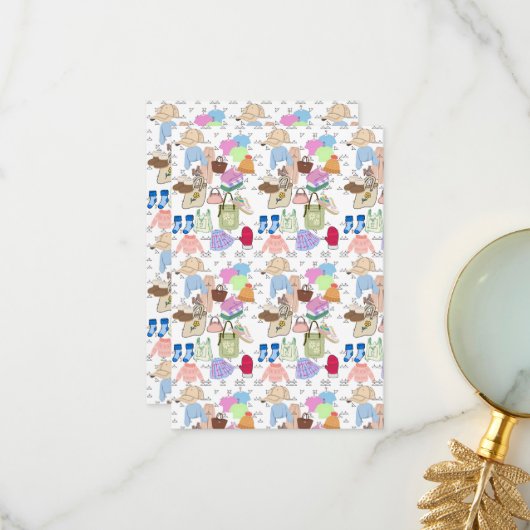 Platte bedankkaart (Voorkant / Achterkant in situ)