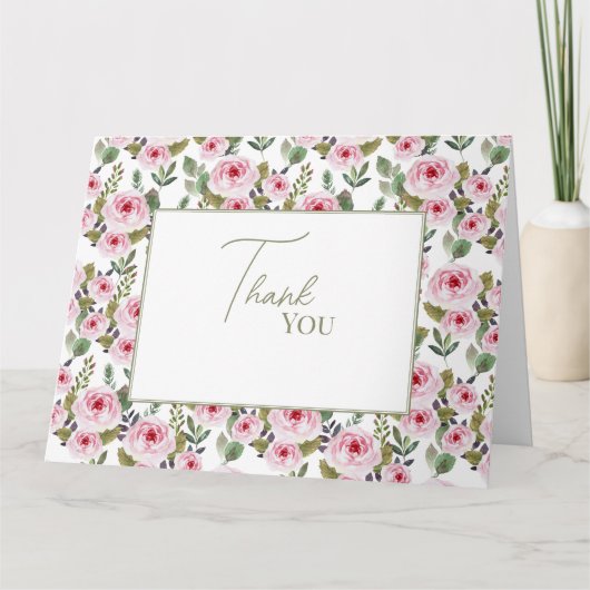 Platte bedankkaart bruidsmeisje shower. (Voorkant)