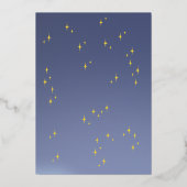 Platte bedankkaartjes voor 1e verjaardag. folie uitnodiging (Achterkant)