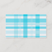 platte bedrijfskaartsjabloon blauw en wit aangepas visitekaartje (Achterkant)