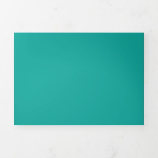 Platte Blauwgroen achtergrond – Back-to-School Tex Drieluik Kaart (Cover)