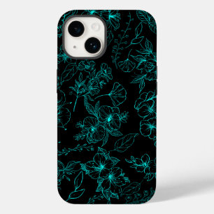Platte bloemen patroon 01.b Black BG Case-Mate iPhone 14 Hoesje