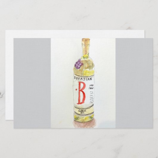 Platte briefkaart, Fancy olie Briefpapier (Voorkant / Achterkant)