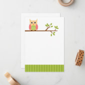 Platte briefkaart - schattig kantoorbenodigdheden (Voorkant / Achterkant in situ)