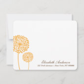 Platte briefkaarten met oranje paardenbloemen (Voorkant)