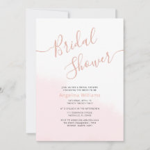 Platte bruids douche uitnodiging kaart