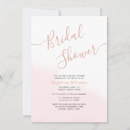 Platte bruids douche uitnodiging kaart