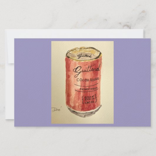 platte cacaokaart briefpapier (Voorkant)