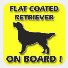 Platte coatings vierkante sticker