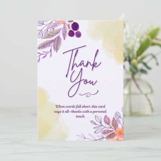 Platte Dankkaart Bedankkaart (Staand voorkant)