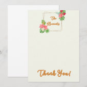 Platte Dankkaart Bedankkaart (Voorkant / Achterkant)