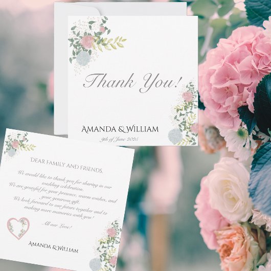 Platte Dankkaart Bedankkaart