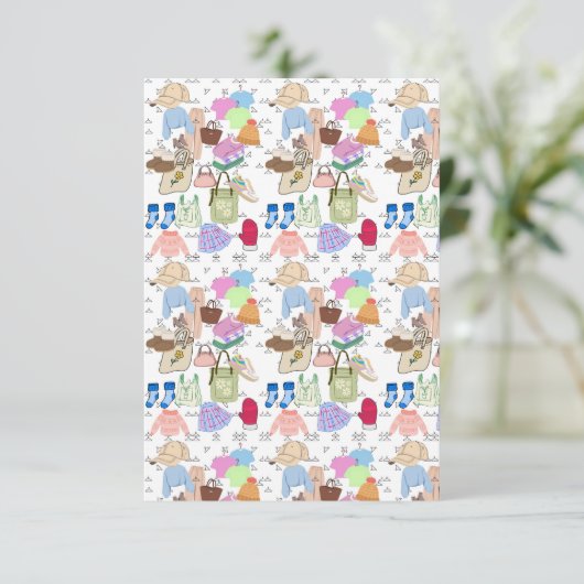 Platte dankkaart bedankkaart (Staand voorkant)