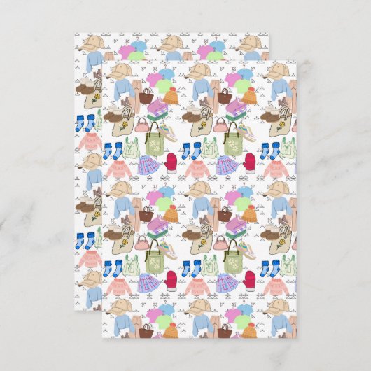 Platte dankkaart bedankkaart (Voorkant / Achterkant)