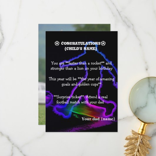 Platte dankkaart bedankkaart (Voorkant / Achterkant in situ)