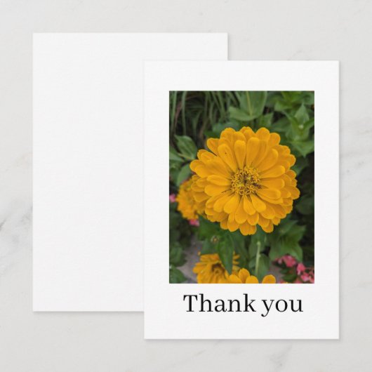 Platte Dankkaart Bedankkaart (Voorkant / Achterkant)