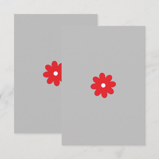 Platte Dankkaart Bedankkaart (Voorkant / Achterkant)