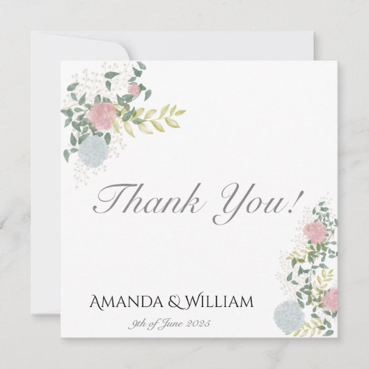 Platte Dankkaart Bedankkaart (Voorkant)