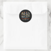 Platte dankkaart ronde sticker (Tas)
