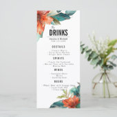 Platte Drinken menu Hibiscus Serenade Paradise (Staand voorkant)