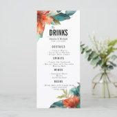 Platte Drinken menu Hibiscus Serenade Paradise (Staand voorkant)