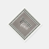 Platte en Frost Paper Napkin - White - Grey Wood Servet (Hoek)