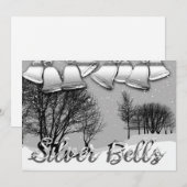  platte feestkaart Silver Bells Feestdagenkaart (Voorkant / Achterkant)