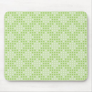 Platte groene Stippen en ovalen patroon Muismat