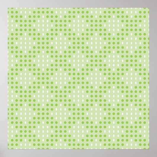 Platte groene Stippen en ovalen patroon Poster (Voorkant)