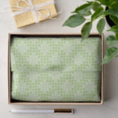 Platte groene Stippen en ovalen patroon Tissuepapier (Geschenk)