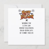 Platte Halloweenkaart Feestdagenkaart (Achterkant)